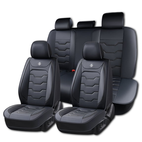 Car Seat Cover for SUZUKI GRAND VITARA 2003-2013, Black Car Seat Covers, Waterproof Faux Leather 5 Seats Full Set Non-slip Suitable for All Seasons, Pet Car Seat Covers