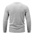 thumbnail image 6 of Linfrsh Men's Tops Men's Ribbed Henley Shirt Short Sleeve Slim Fit Muscle Shirt Fitted Cotton Casual Long Sleeve, 6 of 9