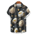 thumbnail image 4 of VBTAPA Mens Spring Shirts Happy Easter Day Rabbit Eggs Print Button Down Shirt Short Sleeve Hawaiian Beach Party Tops Lightning Sales Multicolor XL, 4 of 6