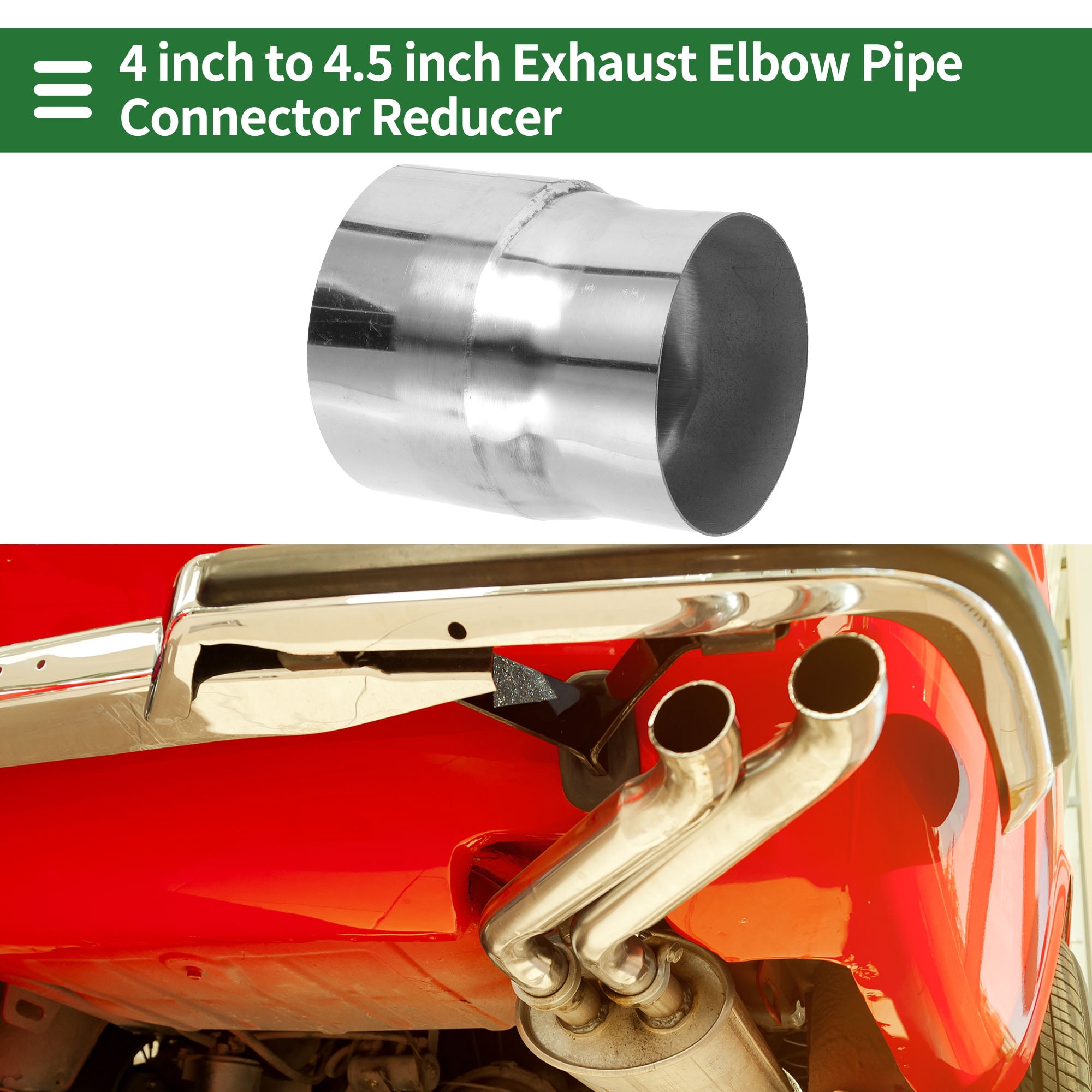 Unique Bargains Mandrel Exhaust Pipe Adapter Concentric Reducer 4'' OD to 4.5'' OD