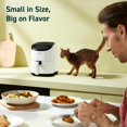 thumbnail image 4 of COSORI Small Air Fryer Oven 2.1 Qt, 4-in-1 Mini Airfryer, Bake, Roast, Reheat, Space-saving & Low-noise, Nonstick and Dishwasher Safe Basket, 30 In-App Recipes, Sticker with 6 Reference Guides, White, 4 of 5