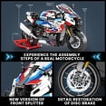 thumbnail image 3 of Motorcycle 1000 RR Technic Building Set for Adults, 1:8 Scale Model Kit, 949 PCS Collectible Motorcycle Display Model with Stand, Motorbike, 3 of 6