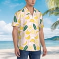 thumbnail image 2 of Lsque Banana With Leaves pattern Hawaiian Shirt for Men, Unisex Summer Beach Casual Short Sleeve Button Down Shirts-XX-Large, 2 of 9