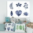thumbnail image 3 of Designart 'Abstract Set Of Plant Leaves Blue' Traditional Framed Art Print, 3 of 4