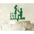 thumbnail image 1 of Couple Wedding Cake Topper Personalized Green Cake Topper Color Option Available 5-7 Inches Wide, 1 of 1