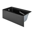 thumbnail image 2 of Voltaire 60" x 32" Left-Hand Drain Alcove Bathtub with Apron in Matte Black, 2 of 11