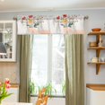 thumbnail image 3 of Yayeee Kitchen Valance Rod Pocket 54" x 18" Living Room Window Curtain, Gray Cute Flower, 3 of 6