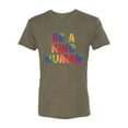 thumbnail image 2 of Wild Bobby, Be A Kind Human Positive Inspirational Slogan Inspirational/Christian Men Premium Tri Blend Tee, Military Green, Medium, 2 of 6