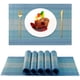 thumbnail image 1 of Juego de 6 manteles individuales para mesa de comedor, tela lavable, resistente al calor, antideslizante, PVC, impermeable, tejido de vinilo, para el hogar, cocina, restaurante, decoración de fiesta d, 1 of 5