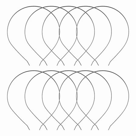 10Pcs 3mm Blank Headbands Metal Hair Band Lots DIY Accessories Black