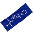 thumbnail image 2 of Bandeau Élastique Bleu avec Bouton Accessoires de Yoga Course Turban, 2 of 3
