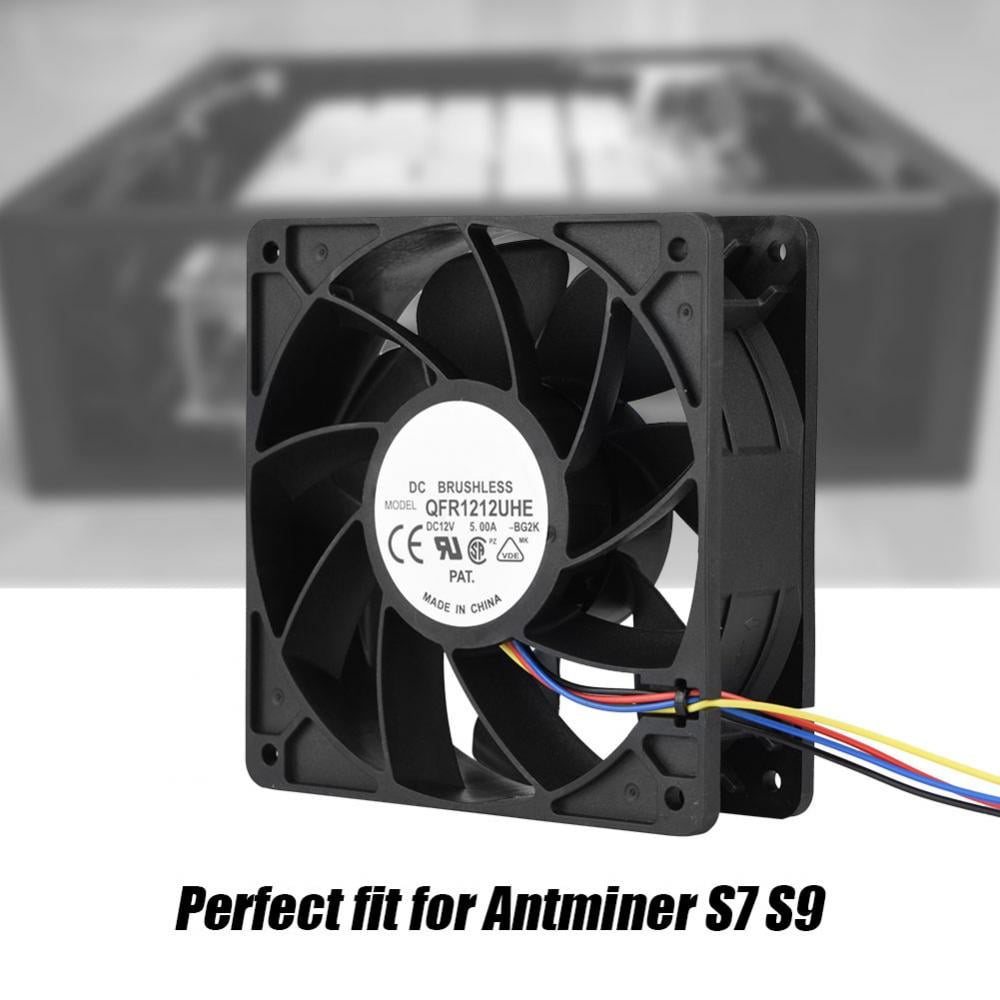 WALFRONT DC 12V 5.0A 7500RPM Cooling Fan Replacement 4 Pin Connector for Antminer S7 S9 4pin cooling fan 7500rpm cooling fan for antminer s9 Walmart