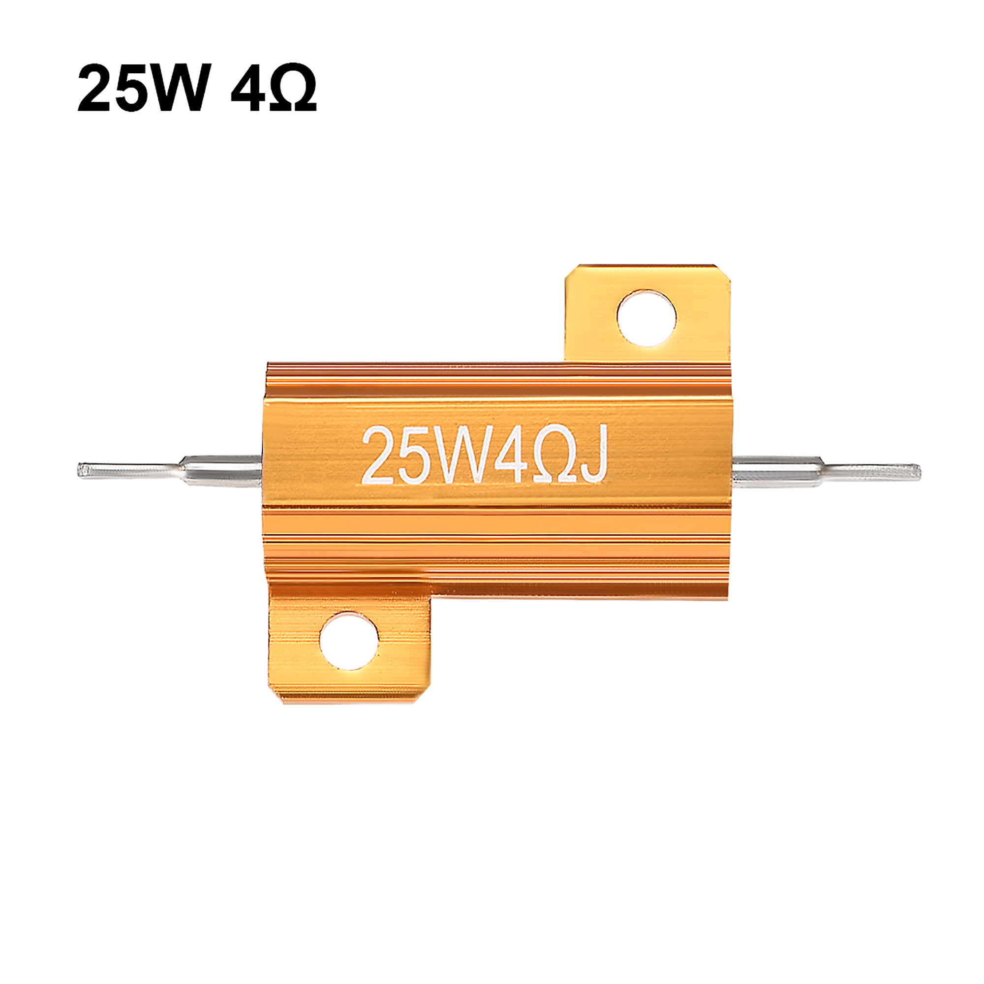 sourcing map 25W 25 Ohm 5% Aluminum Housing Resistor Screw Tap Chassis Mounted Aluminum Case Wirewound Resistor Load Resistor Green Tone 5 Pcs