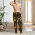 thumbnail image 2 of Gukieu Monochrome Excavators Print Men's Home Trousers, Elastic Drawstring Home Pajamas Clothing Suitable for Adult Men-Small, 2 of 6