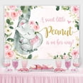 thumbnail image 2 of Floral And Pink Little Elephant Baby Shower Backdrop, 2 of 6