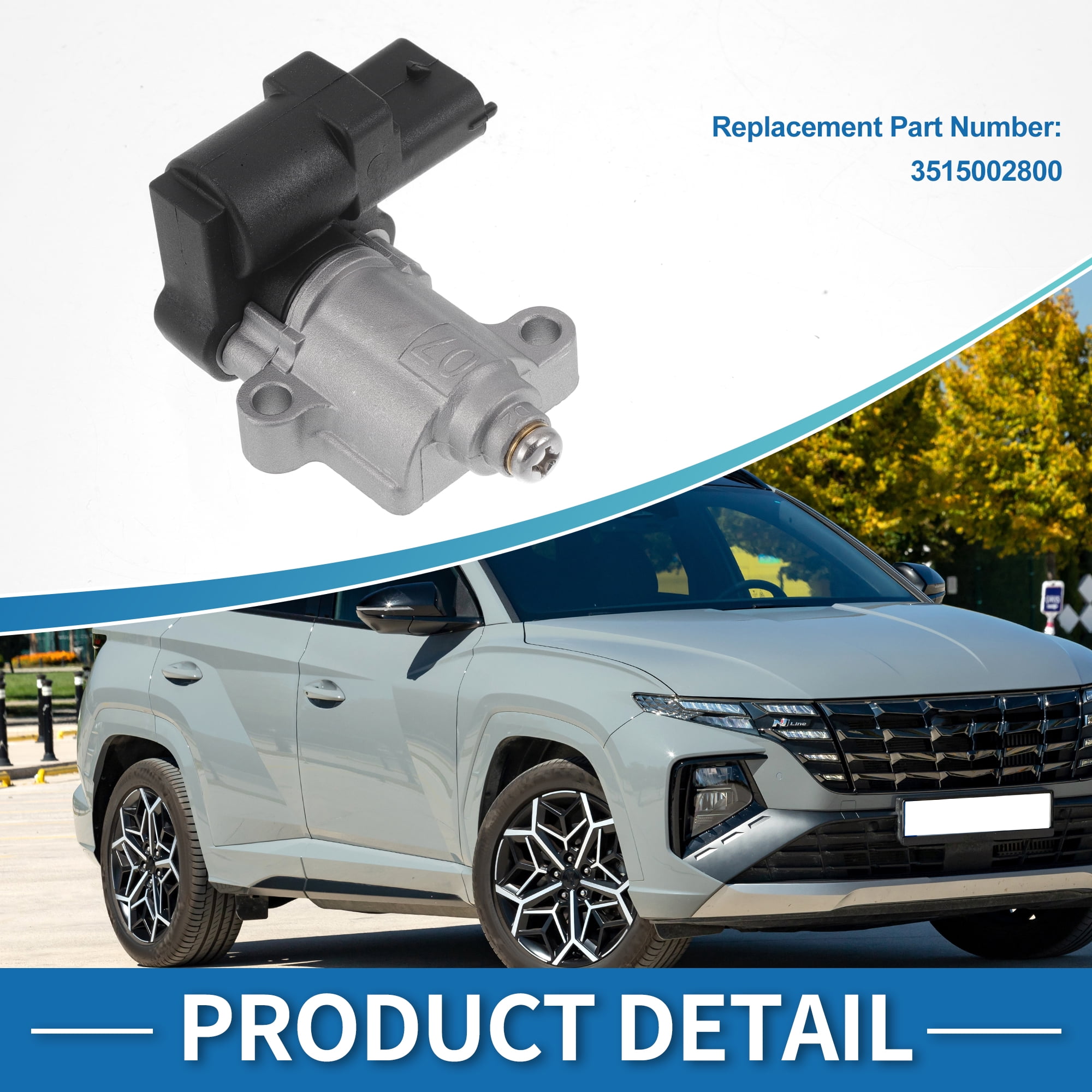 Unique Bargains Car Idle Air Control Valve for Hyundai Tucson 2015-2019 Replace No.3515002800 IACV Idle Motor Idle Air Control Valve for Stable Engine Operation