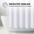 thumbnail image 3 of Unique Bargains Solid Color Linen-Like Shower Curtain Machine Washable White 71"W x 71"L, 3 of 5