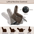 thumbnail image 3 of Bonzy Home Large Power Lift Recliner Chair with Massage and Heat for Elderly Big and Tall People, Overstuffed Wide Recliners with 2 Cup Holders, Side Pocket and USB Port, Brown, 3 of 7