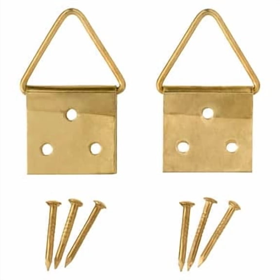 24 Packs: 2 ct. (48 total) Brass Triangle Ring Hanger by Studio Decor