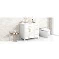 thumbnail image 6 of 36" Bathroom Vanity with Left Sink | Fits Well in Bathroom Spaces | Made of Solid Rubber Wood, MDF and Ceramic | Protects Items from Dust, 6 of 7