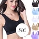 thumbnail image 2 of Paquete de 5 sujetadores deportivos sin costuras para mujer Sujetador de yoga sin aros con almohadillas removibles Fridja  nalpqowj8602, 2 of 9