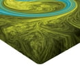 thumbnail image 2 of Ambesonne Ying Yang Fitted Sheet, Eastern Circle Ethnic Art, Queen Size, Khaki Teal, 2 of 3