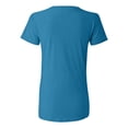 thumbnail image 3 of J. America B57728815 Women V-Neck Slub T-Shirt, Oceanberry - Large, 3 of 5