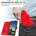 thumbnail image 5 of For Samsung Galaxy S25 Edge Case Handbag Imprinted Triangle Leather Phone Cover - Green, 5 of 5