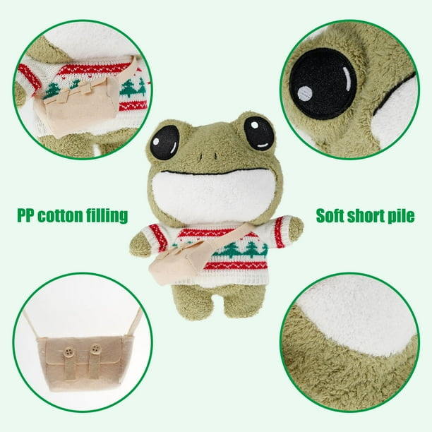 Muross Kawaii Frog Plush Toys Big Eyes Frog Doll Soft Animals