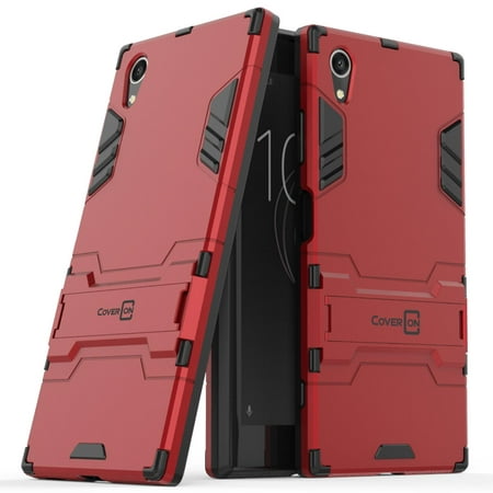 CoverON Sony Xperia XA1 Plus Case, Shadow Armor Series Hybrid Kickstand Phone Cover
