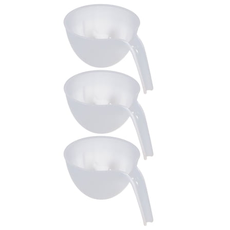 GAXIRE 3Pcs Portable White Plastic Mixing Bowls for Home Baking and Sauce Mixing