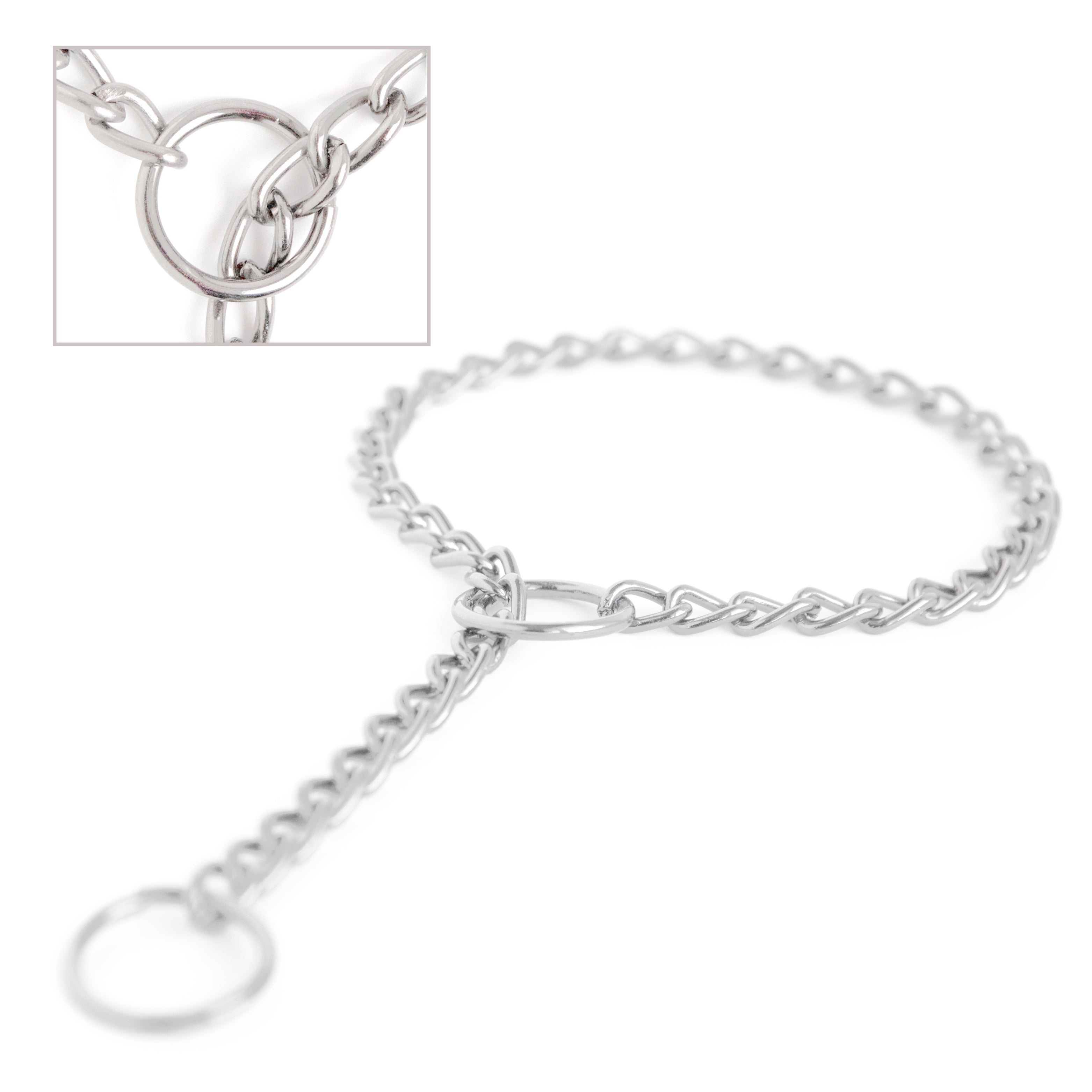 dog choke chain stainless steel