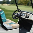 thumbnail image 6 of Pzuqiu Beach Turtle Golf Cart Seat Cover Set - Watercolor Seashell Design, Breathable Stretch-Fit, Universal 2-Seat Golf Cart Accessory, Protection, 6 of 9