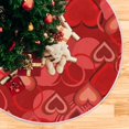 thumbnail image 5 of FMSHPON Valentine's Day Beautiful Red Love Heart Xmas Christmas Tree Skirt Stand Mat for Holiday Party Decoration Indoor Outdoor 48 inches, 5 of 6
