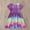 104#Purple, variant on Summer Girls Short-sleeved Color Tie-dye Pattern Round Neck Dress Summer Beach Dress For Girl Summer Dress