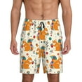 thumbnail image 1 of Cauagu Écureuil avec Imprimé Coloré Bas de Pyjama pour Hommes Shorts de Pyjama Taille Élastique Short de Pyjama pour Hommes-3TG, 1 of 6