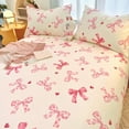 thumbnail image 5 of Jolusere Pink Bowknot Girls Comforter Set Twin Size, 3 Pieces Bows Princess Style Bedding Set for Kids Girls, 5 of 8