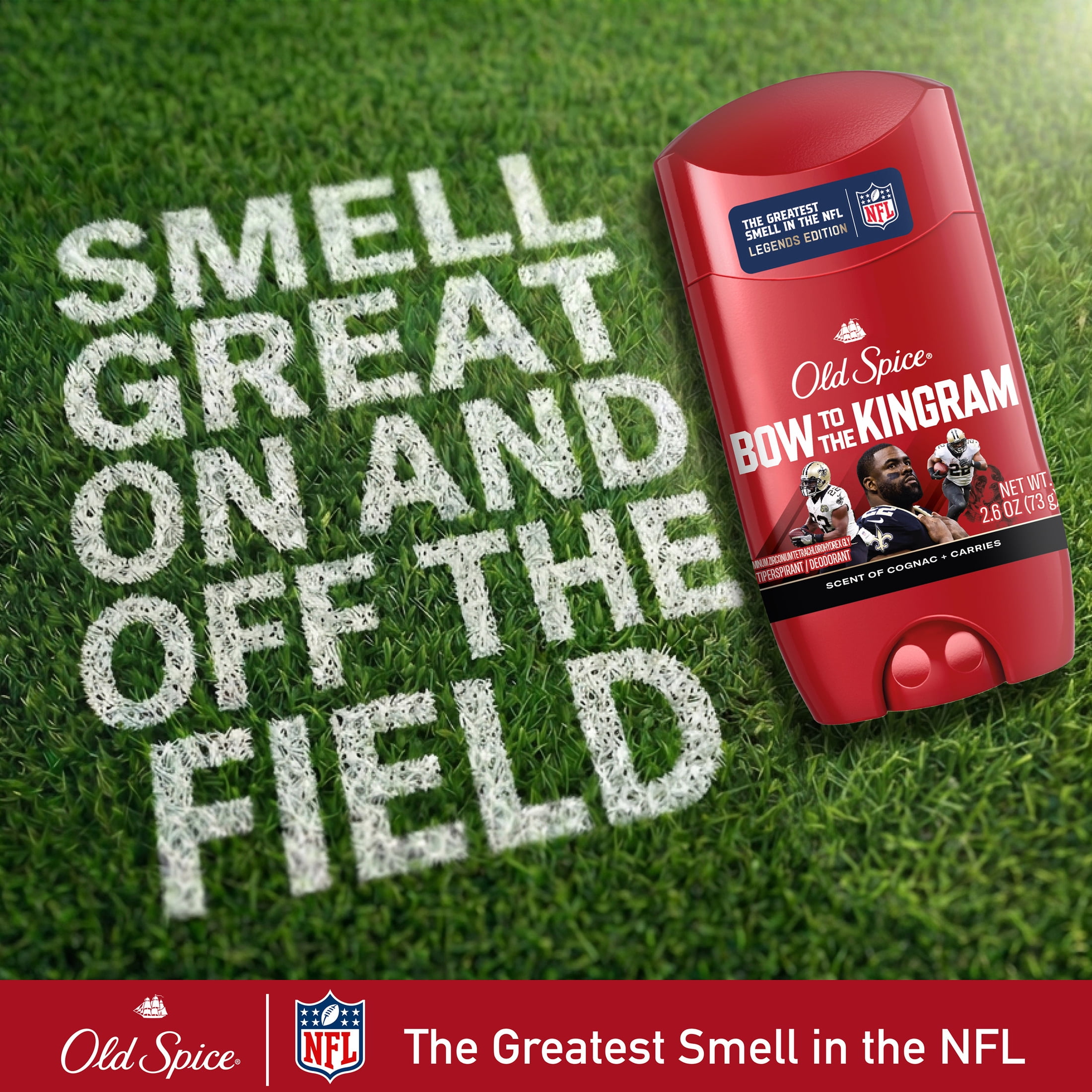 Old Spice Deodorant for Men, Antiperspirant, NFL Collection, Mark Ingram, Scent of Cognac + Carries, 2.6 oz