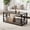 Grey Oak+black, variant on Farmhouse Coffee Table, 43" Center Table with Storage & X-Shaped Frames, 2-Tier Modern Accent Cocktail Tea Table, Rectangular Wooden Living Room Tables for Small Spaces, Rustic Brown