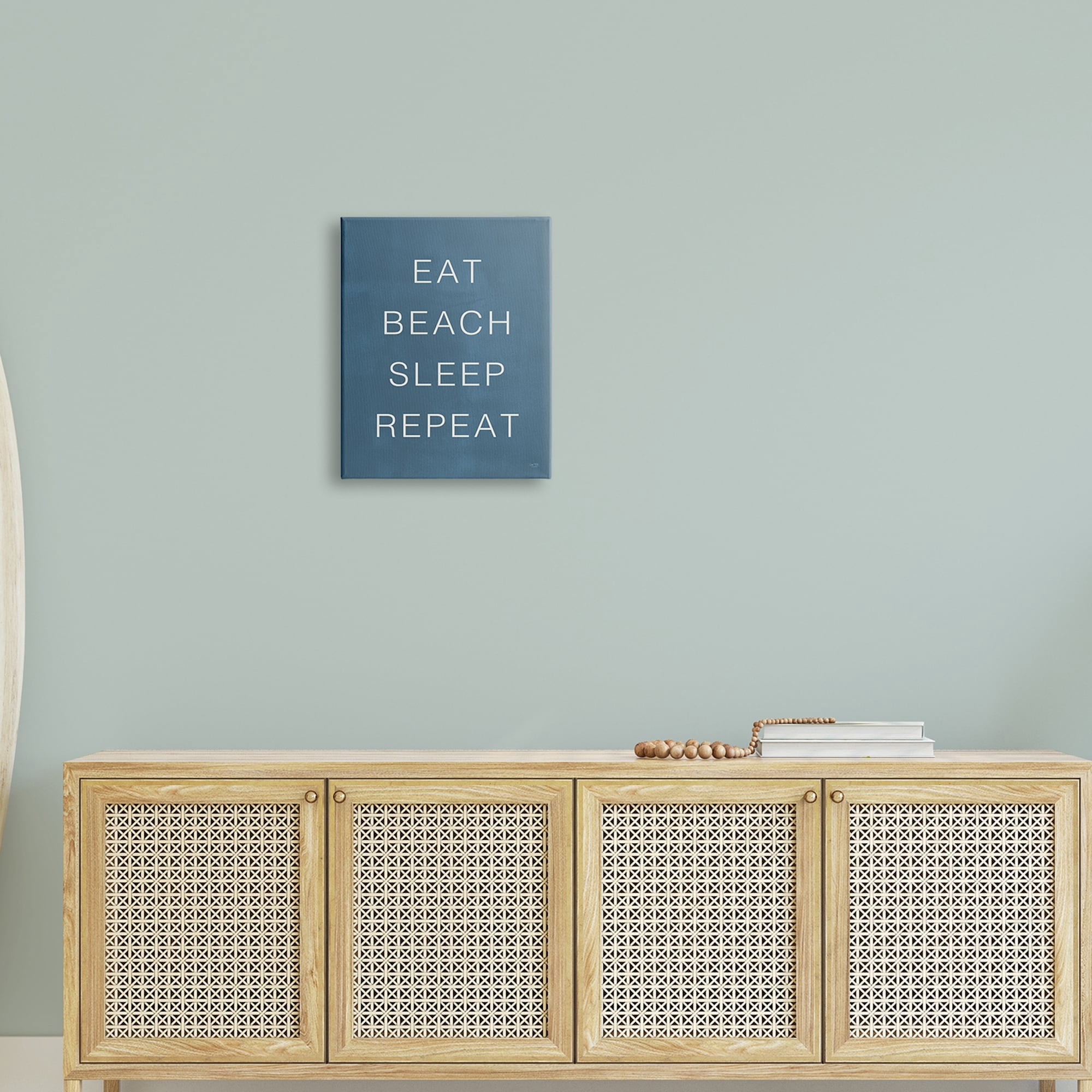 Stupell Industries Eat Sleep Beach Repeat Phrase Nautical Blue,24 x 30, Design by Lux + Me Designs