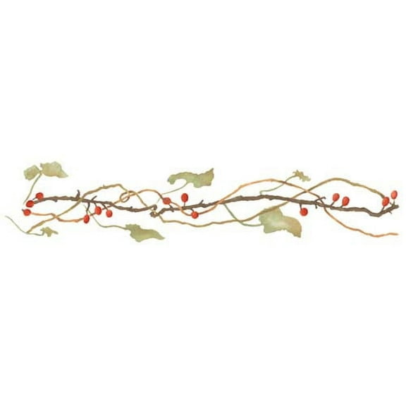 Autumn Berry Vine Wall Stencil SKU #3028 by Designer Stencils