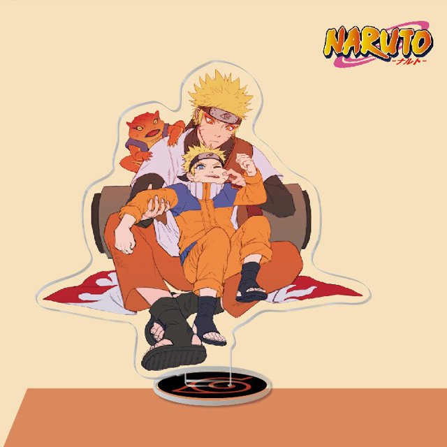 Figuras de acción de Anime de Naruto, modelo de soporte acrílico grande, dibujos animados, Uchiha Sasuke, Itachi, decoración de escritorio, letrero de pie, juguetes de regalo Fivean Figuras de anime