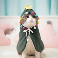 thumbnail image 4 of Christmas Halloween Cat Cape Dress Funny Cat Superman Clothes Cloak Costume Pet Supplies Kitten Accessories Articles (Red,M(3.5-6kg)), 4 of 6