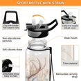 thumbnail image 4 of Deer Head Floral Flowers Sports Water Bottle Portable Travel Mug 32oz BPA Free Leak Proof Straw Transparent Tritan for Gym Yoga Cycling Camping, 4 of 7