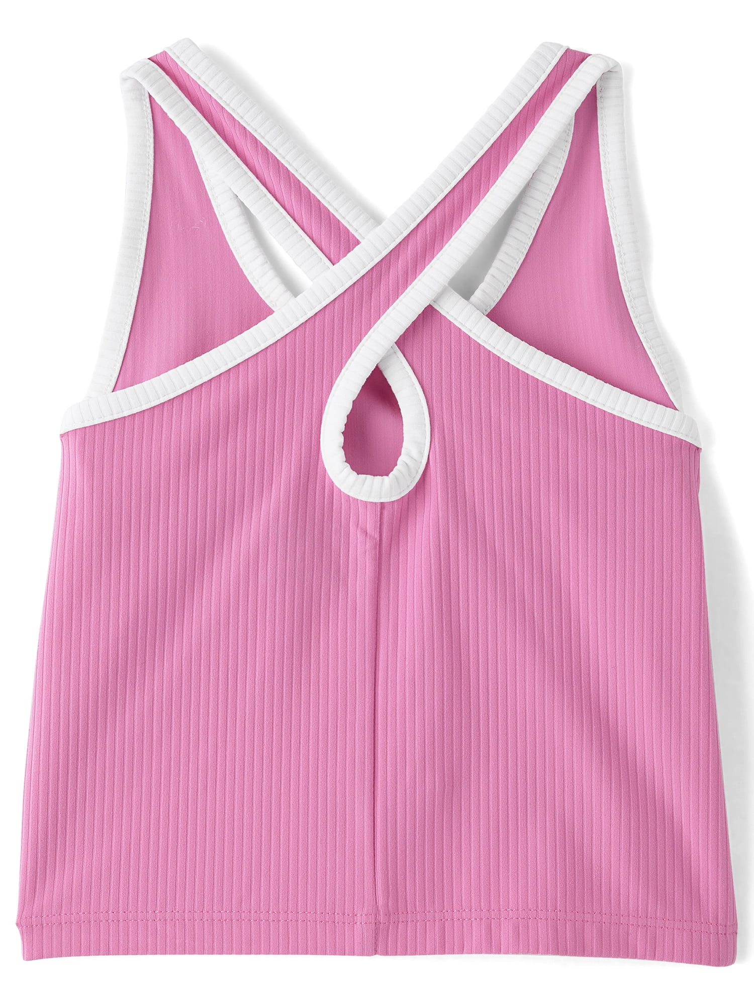 The Children's Place Girls Sleeveless Contrast Ribbed Cross Back Tank Top, Sizes XS-XXL
