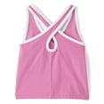thumbnail image 2 of The Children's Place Girls Sleeveless Contrast Ribbed Cross Back Tank Top, Sizes XS-XXL, 2 of 3