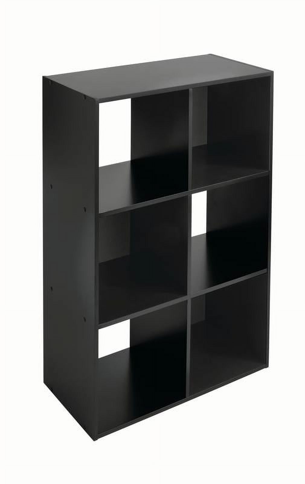 MAINSTAYS 6 CUBE STORAGE ORGANIZER, BLACK