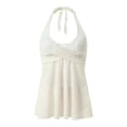 thumbnail image 6 of BOBOGOJP Women Plus Size Swim Dress Swimsuit One Piece Tummy Control Bathing Suits Modest Criss Cross Swim Suits Beige for Size L, 6 of 9
