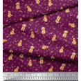thumbnail image 3 of Soimoi Poly Georgette Fabric Paw,Bone & Puppy Dog Print Fabric by Yard 52 Inch Wide, 3 of 3