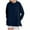 Navy, variant on BLVB Women's Oversized Sweatshirts Crewneck Long Sleeve Tunic Pullover Shirts Side Zipper Tops Fall Clothes